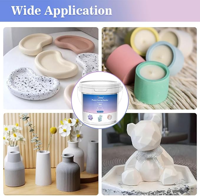 Plaster Casting Powder 1000G/35 OZ, Water Activated Fast Curing Plaster Casting - Image 7