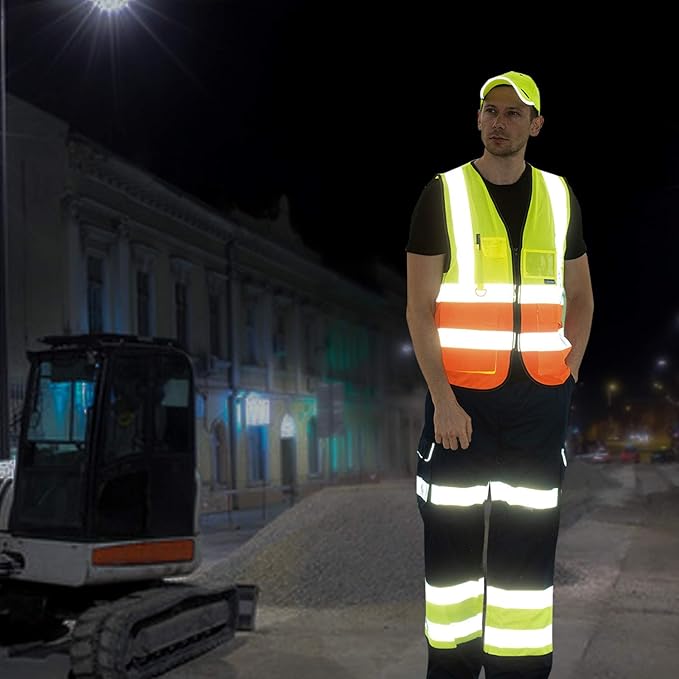 A-SAFETY Pink High Visibility Safety Vest with Reflective Strips, Multiple Colors Available,X-Large
