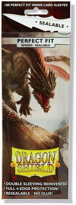 Dragon Shield - Standard Perfect Fit Sealable Sleeves - Smoke by DragonShield