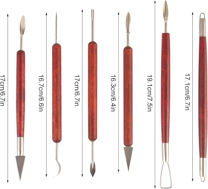 DIYOOHOMY Double-Ended Clay Sculpting Tools Set, Professional Ceramic Modeling - Image 2
