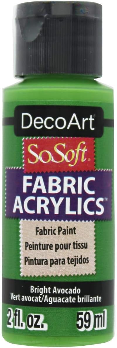 Deco Art SoSoft Fabric Acrylic Paint 2oz-Bright Avocado by DecoArtAcrylicPaintCraftSupplies