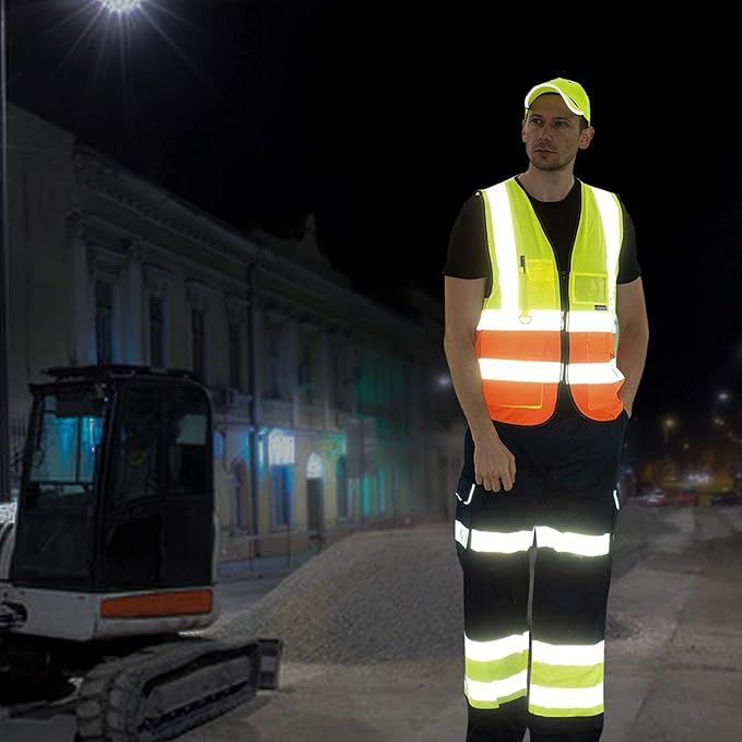 6XL 7XL 8XL Pink Safety Vest with pocket, Pink 6XL-8XL