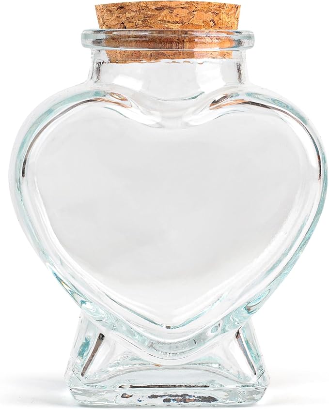 Clear Heart-shaped Glass Bottles by KBFUSHI