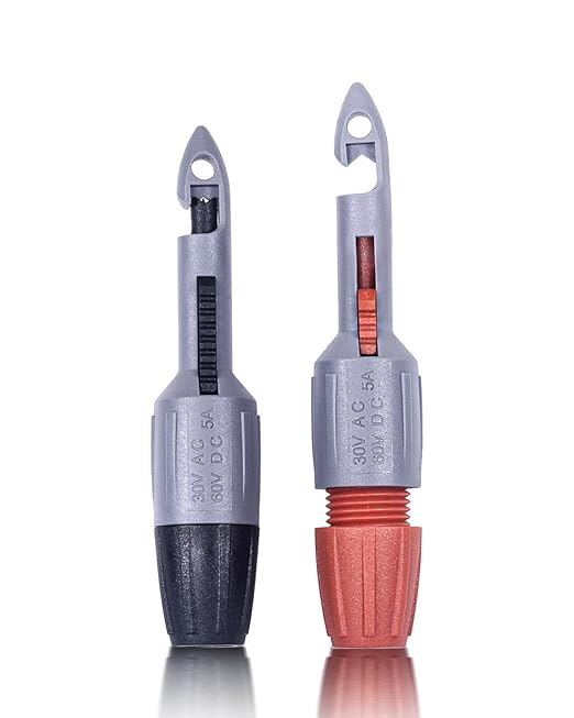Insulation Piercing Clips Set, 2 Pack 2 mm Heavy Duty Needle Electronic Wire Piercing Probe for Multimeter Voltmeter Thermometer Testing Tool