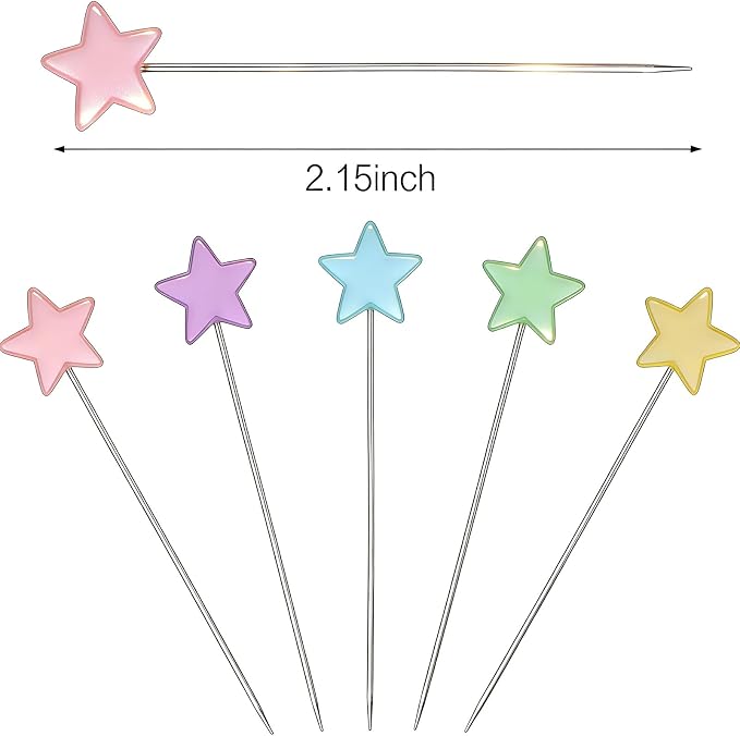Elisel 200 pcs Multicolor Straight Pins Straight Quilting Pins Craft - Image 2