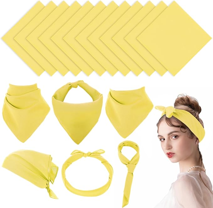 Suhine 100% Cotton Solid Bandanas Blank Bandanas Multifunctional Headband Scarf by Suhine