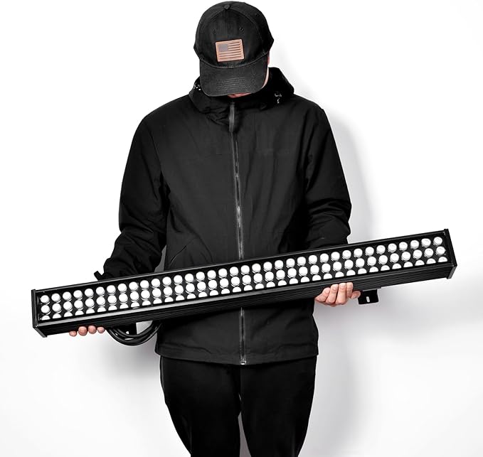 108W Super Bright LED Wall Washer Light Bar, 5700K Crystal White, 100-277VAC, Heavy Duty LED Bar for Lighting Box, Batting Cages, Horse Stalls, Commercial Billboards, Outdoor Waterproof IP65