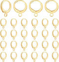 PH PandaHall 30pcs 18K Gold Plated Earring Hooks Huggie Hoop Earring Findings by PHPandaHall