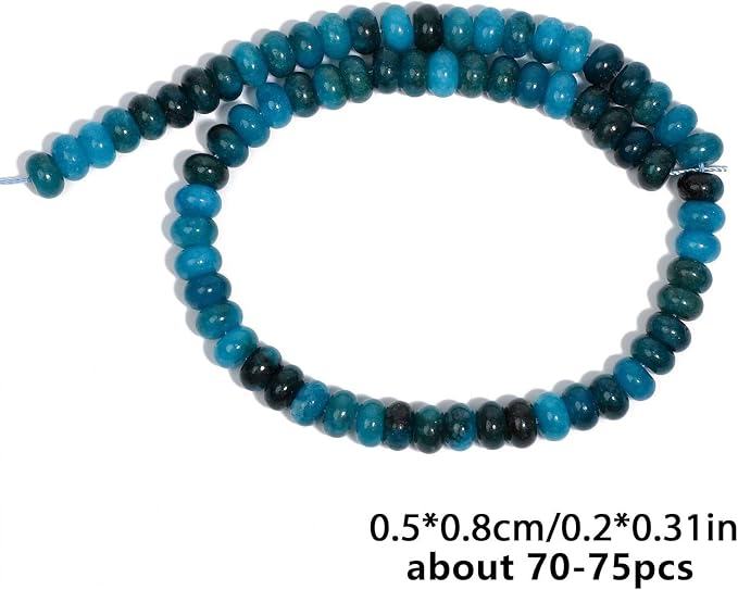 Songxi 5x8mm Natural Apatite Stone Rondelle Beads, Gemstone - Image 4