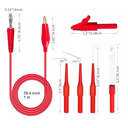 Back Probe kit 30pcs, Copper Alligator Clips to Banana Plug Test Lead, Automotive Test Lead Kits for Automotive Repair and Diagnostic Circuit Testing