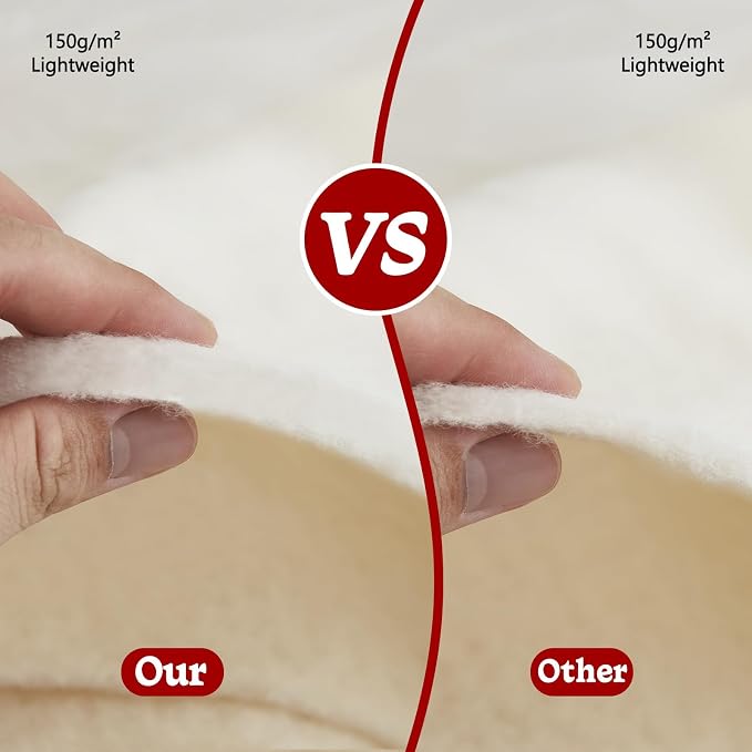 RRKTP Cotton Batting for Quilting，200 g/m² Lightweight Quilt Batting Queen - Image 7