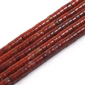 150Pcs 4×2mm Natural Red Jasper Spacer Stone Beads by Nitopupu