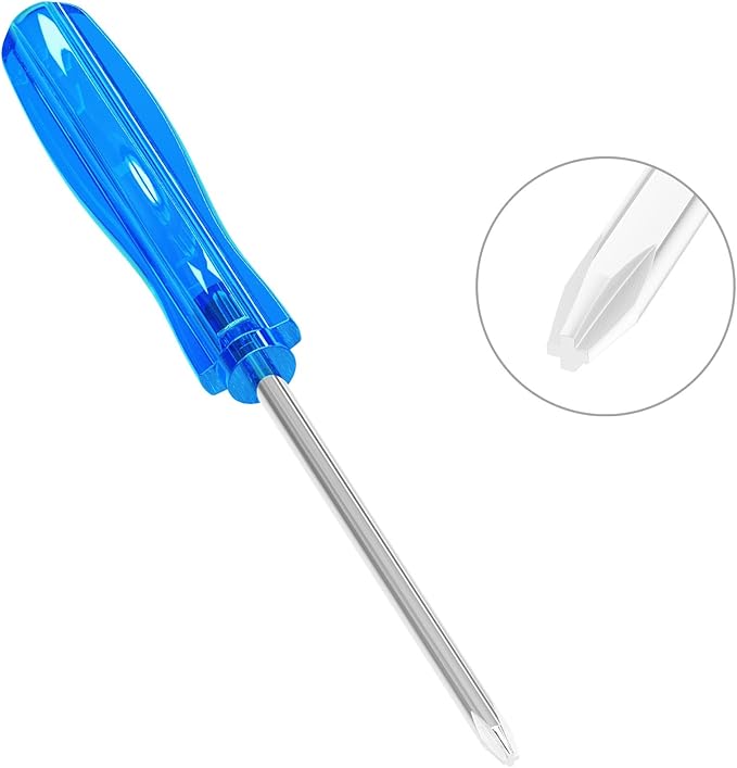 5PCS Mini Phillips Screwdriver, 2mm Cross Head with Blue Non-slip Handle for Small Appliances, 2.56"(65mm) Total Length, Non-magnetic