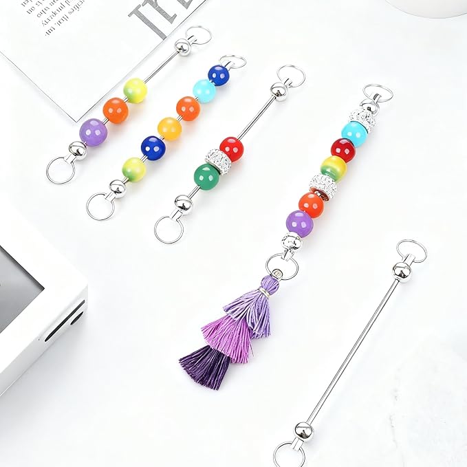 50PCS Beadable Keychain Bars DIY Kit - Image 6