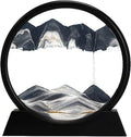 rysnwsu 3D Dynamic Sand Art Liquid Motion, Moving Sand Art Picture Round Glass by rysnwsu