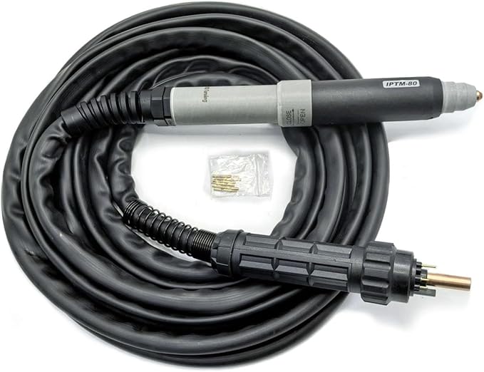 CNC Plasma Torch 80A PTM80 IPT80 iPTM80 Non-HF Pilot Arc Compatible with LOTOS LTP7500 & PRIMEWELD & bestarc BTC800XP & Everlast 80 100 102 & Longevity 82i plasma cutter Central connector