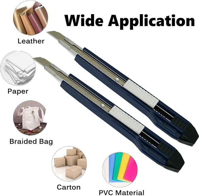 9mm Snap Off Utility Knife High Hardness Retractable Box Cutters - Image 5
