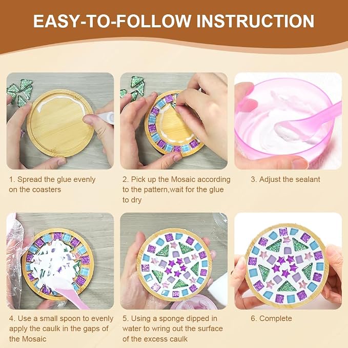 Adboros 8 Sets DIY Glass Mosaic Tiles - Image 5