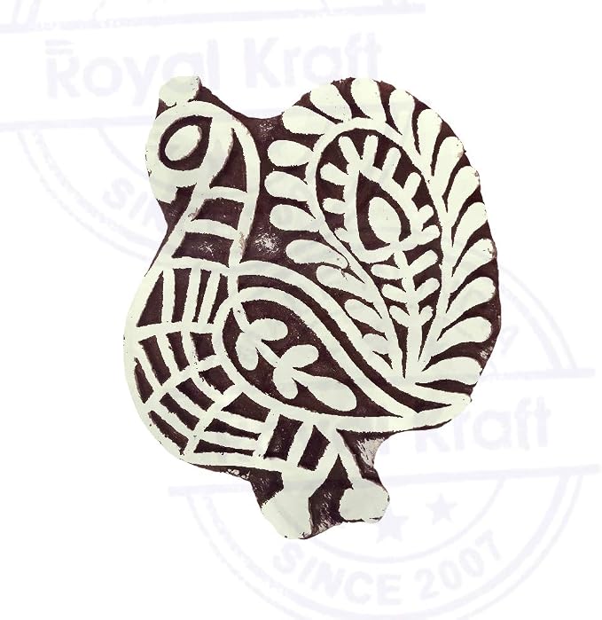 Royal Kraft Wooden Stamps DIY Fabric, Henna Printing Blocks THDtag068 - Image 3