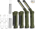 4 Pack LED Rechargeable Flashlight, Mechanic Tools Trouble Light Cordless Worklight with Magnetic Base 360°Rotate 5 Modes,Portable Inspection Troch for Mens Gift,Automotive,Camping and BBQ