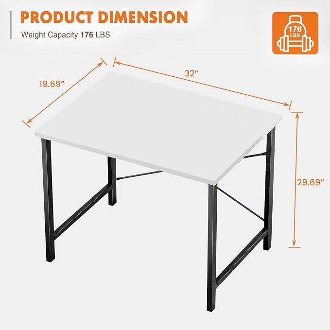 Sweetcrispy 32-Inch Small Computer Desk - Image 3