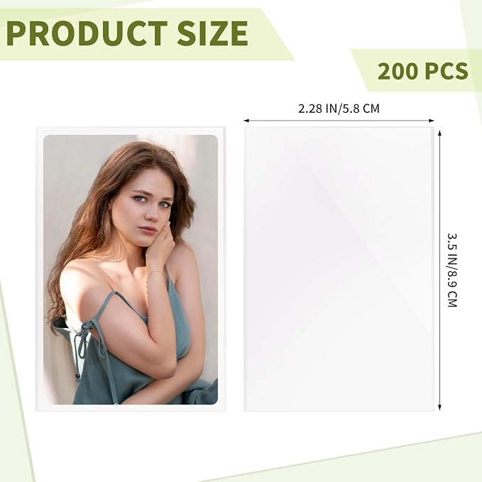 200 Pcs Kpop Photocard Sleeves Holder, 58 x 89 mm, fits 54 x 86 mm and 55 x 85 - Image 2