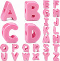 26 Pcs Cute Large Pink Letter Beads, 20mm Jumbo Square Acrylic Letter Beads by DoDoBeads