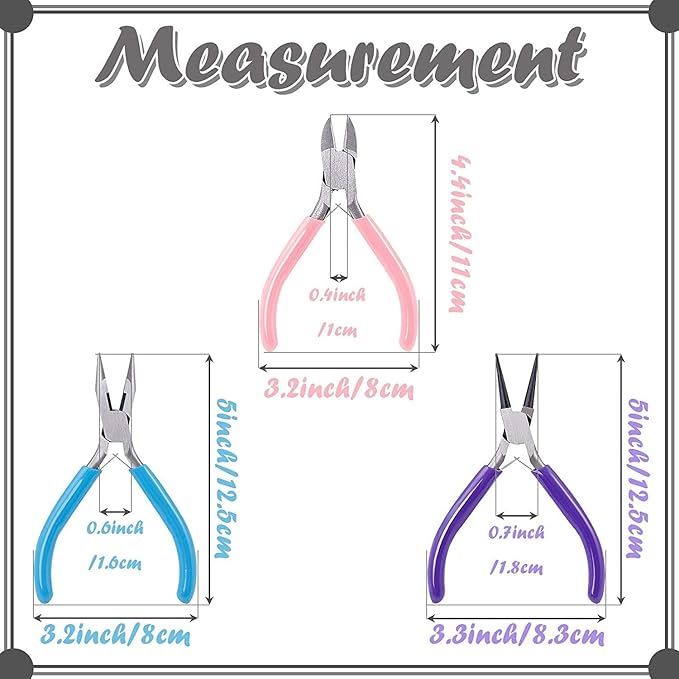 SONGIN 3 Pack Jewelry Pliers Set Tools - Image 3