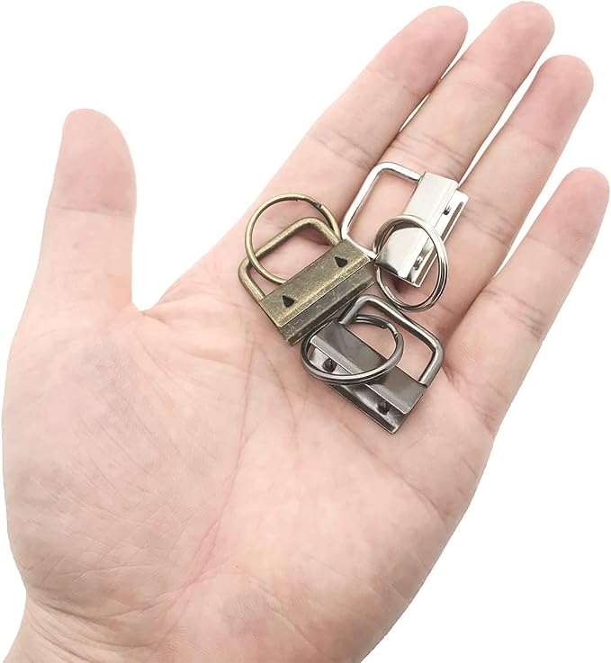 120Pcs 1 Inch Key Fob Hardware Set, 4 Colors Gold Silver Black Bronze | Metal - Image 3