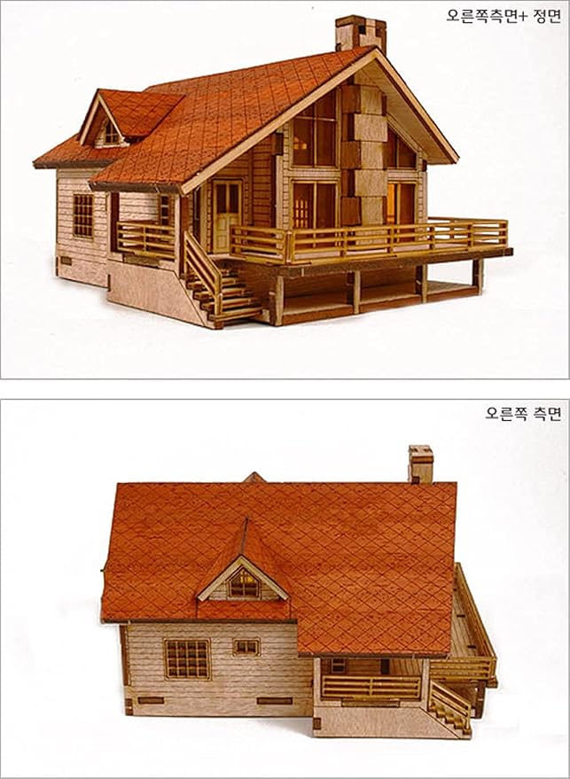 Desktop Wooden Model Kit Garden House A - Image 4
