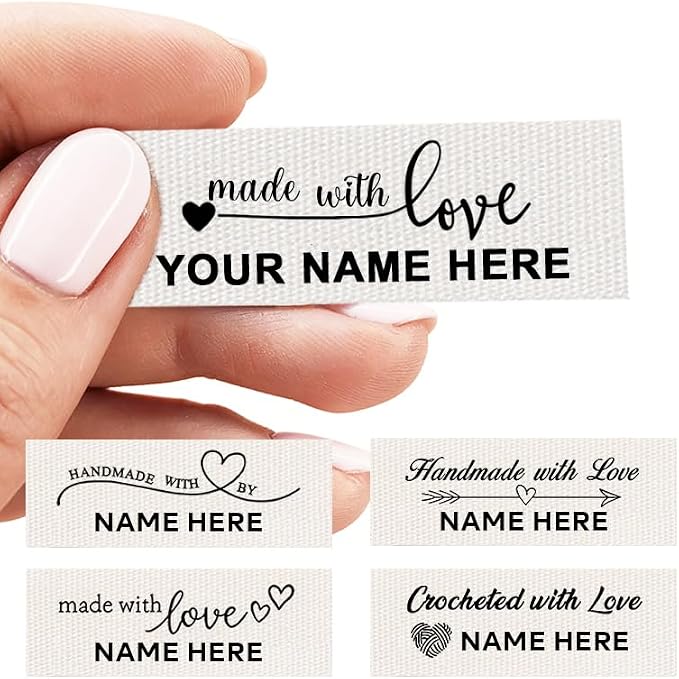 Custom Cotton Tags Fabric Labels, Personalized Sewing Labels by Unknown