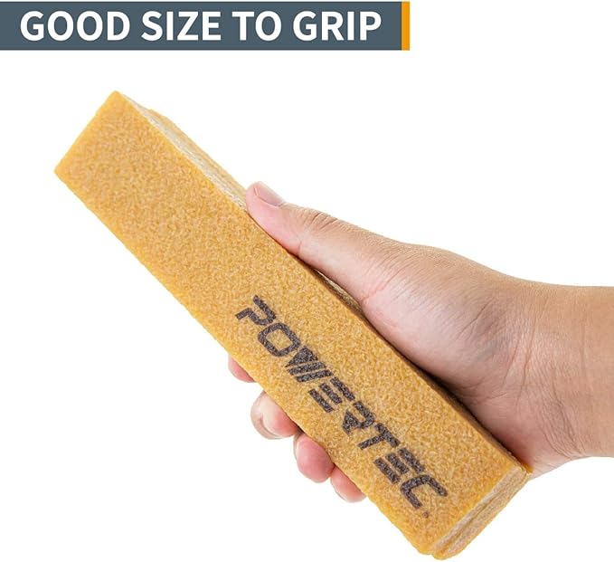 POWERTEC 71002-P2 Abrasive Cleaning Stick for Sanding Belts & Discs 8-1/2" 2PK | Natural Rubber Eraser - Woodworking Shop Tools for Sanding Perfection