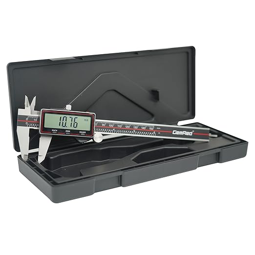 GemRed Digital Caliper 6 Inch/150 mm, Wireless Data Transfer to Excel, Stainless Steel Electronic Micrometer with Large LCD, IP54 Waterproof, Auto-Off, Inch/mm Conversion