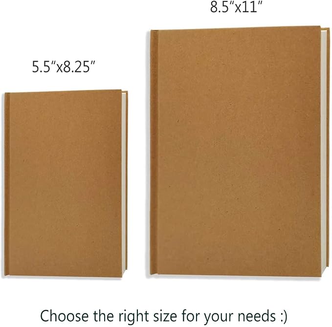 8.5x11 Sketch Book, 240 Sheets, Hardcover Bound Sketch Notebook, 120 Sheets Each - Image 2