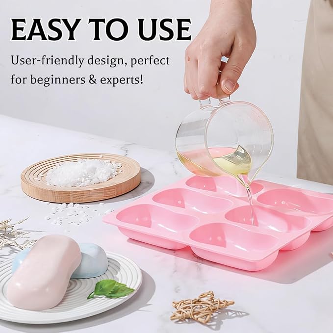 SJ Silicone Soap Molds 2 Packs, DIY Soap Molds - Image 6