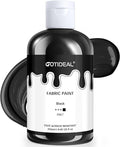 GOTIDEAL Black Fabric Paint for Clothes Permanent, T-Shirts Textile Paint 8.45 by GOTIDEAL