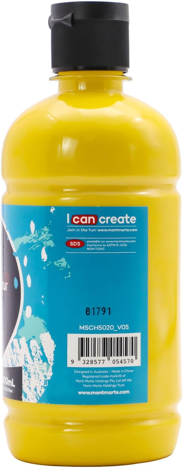 Mont Marte Signature Mid Yellow Acrylic Paint, Semi-Matte Finish, Suitable - Image 3