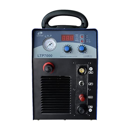 LOTOS LTP7000 70Amp Non-Touch Pilot Arc Plasma Cutter, Brown, 7/8" Inch Clean Cut