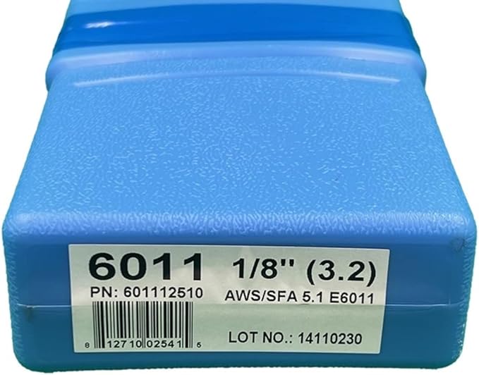 6011 Welding Rod 1/8", E6011 Stick Welding Electrodes 5Lbs with Arc stability E6011 1/8" (1/8" 5 Pound Box) E6011-125-5