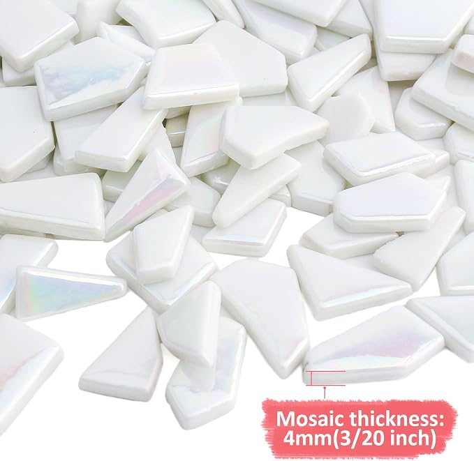 Youway Style Iridescent White Mosaic Tiles - Image 4
