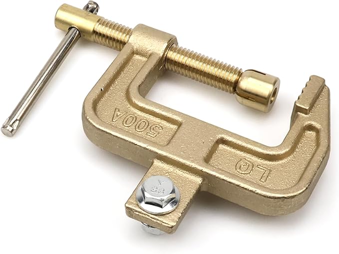 500A G-shape Welding Ground Clamp Brass Welding Ground Earth Clamp Suitable for MIG MMA TIG ARC