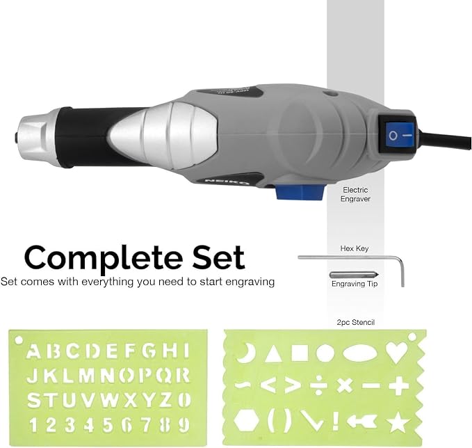 NEIKO 10576A Handheld Electric Engraver Tool, Etching Tool, Tungsten Carbide Tip - Image 4