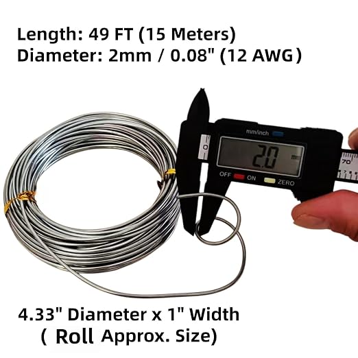 99.99% Pure Zinc Wire Dead Soft 12 Gauge 49 FT - Image 2