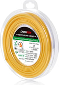 Chanzon 2:1 Ratio 5/64" (2mm) Heat Shrink Tubing 8Ft Roll (2.5M Total Length) Yellow Polyolefin Sleeving Wrap Shrinking 2 to 1 1pcs