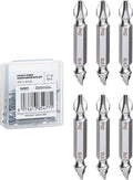 toolant Double-Ended Screwdriver Power Bit,6Pcs 2 Inch PH2/SL6,#2 Phillips Impact Driver Bits,Flat Head Drill Dit Set With Magnetic, Two Sides Screwdriver Bits Set with Storage Case