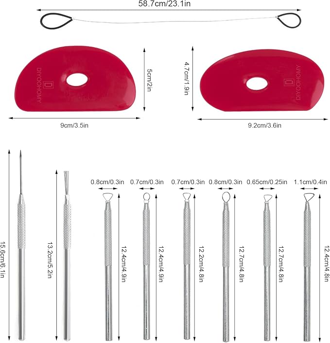 DIYOOHOMY Pottery Carving Tools, Clay Sculpting Tools - Image 2