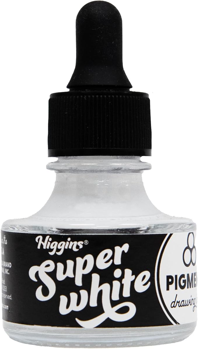 Higgins Super White Pigmented Drawing Ink by Higgins