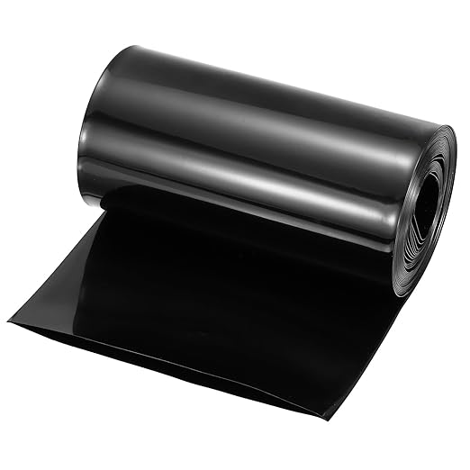 MECCANIXITY Battery Wrap PVC Heat Shrink Tubing 95mm Dia 150mm Flat 20 Feet(6meters) Black Good Insulation for Battery Pack