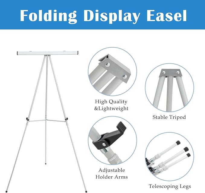 Falling in Art Aluminum Flip Chart Display Easel Stand - Image 4