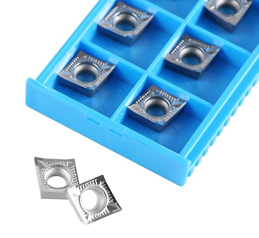 Accusize Industrial Tools Ccgt32.51-Ak-H01 Uncoating Carbide Inserts, 10 Pcs, for Machining Aluminum, Akh01x10